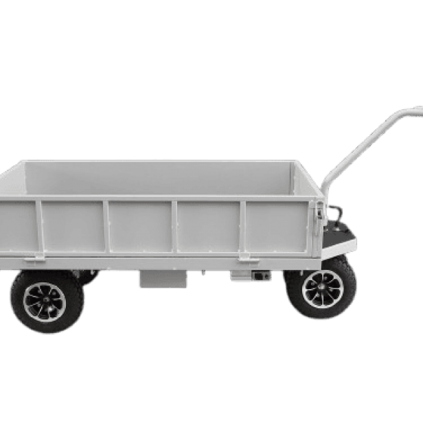 HUAGANG HG-115W electric powered cart, powered cart 800 kg, industrial electric cart, electric material handling cart, 24V motor cart, warehouse cart, HUAGANG HG-115W powered cart