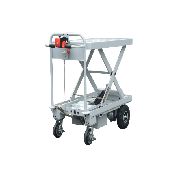 HUAGANG HG-104 ηλεκτροκίνητο καρότσι, καρότσι πλατφόρμας με πεντάλ ανύψωσης 400 kg, ηλεκτροκίνητο καρότσι για βιομηχανική χρήση, ηλεκτρικό καρότσι με πεντάλ ανύψωσης, ρυμουλκό με κινητήρα 400W, καρότσι για αποθήκες, powered platform cart HUAGANG HG-104