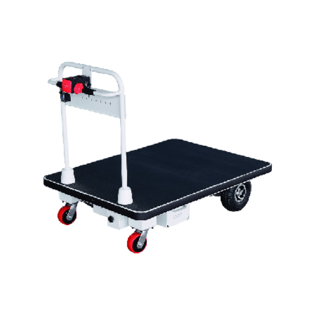 HUAGANG HG-108 electric platform cart, platform cart 400 kg, electric cart for industrial use, electric trolley, 400W motor cart, warehouse cart, powered platform cart HUAGANG HG-108