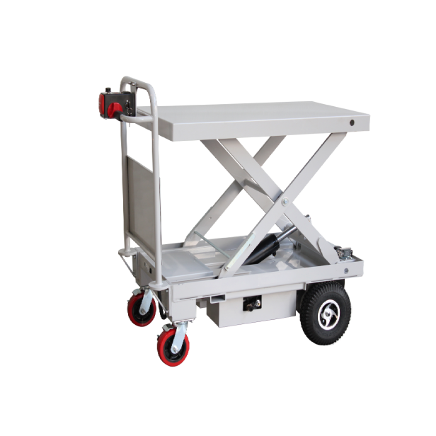 HUAGANG HG-109 ηλεκτροκίνητο καρότσι, καρότσι πλατφόρμας με ηλεκτρική ανύψωση 400 kg, ηλεκτροκίνητο καρότσι για βιομηχανική χρήση, ηλεκτρικό καρότσι με ηλεκτρική ανύψωση, ρυμουλκό με κινητήρα 400W, καρότσι για αποθήκες, powered platform cart HUAGANG HG-10