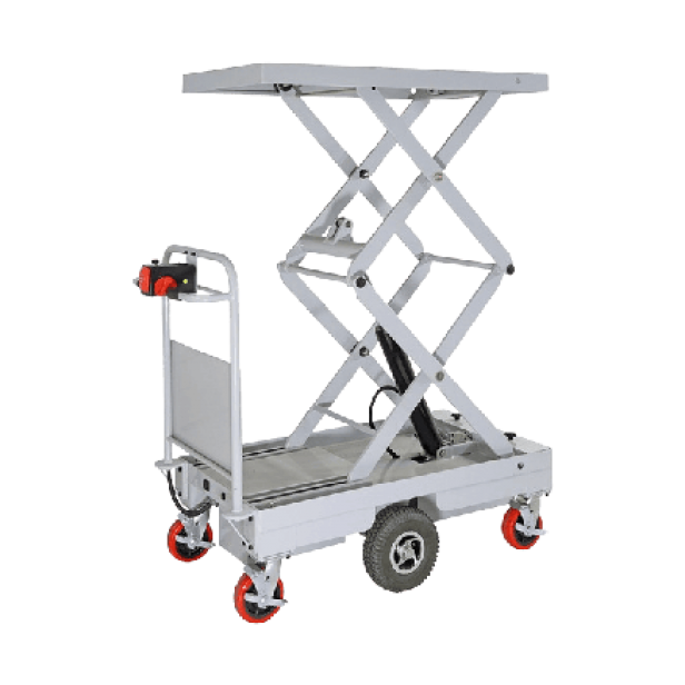 HUAGANG HG-116 electric lift table, lift table with one cylinder 400 kg, electric lift table for industrial use, electric lift table, 400W motor cart, warehouse cart, powered lift table HUAGANG HG-116