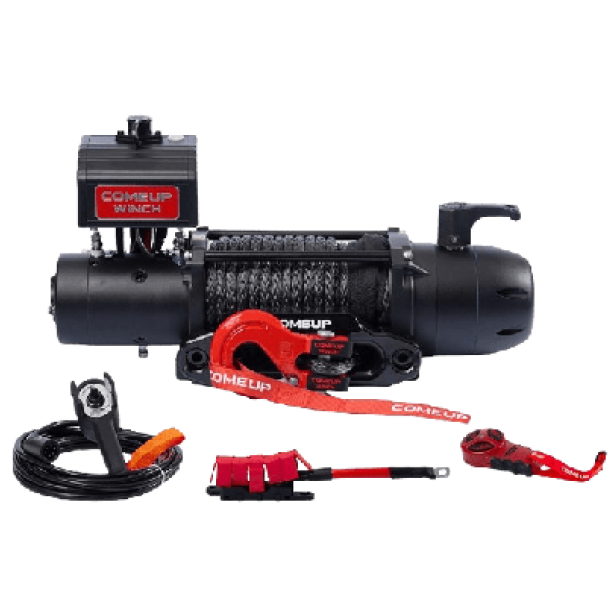 ComeUp Slim 9.5rs Trail Edition βαρούλκο 4,3 τόνων βαρέως τύπου με συνθετικό σχοινί και BossHook M για ανάκτηση οχήματος εκτός δρόμου