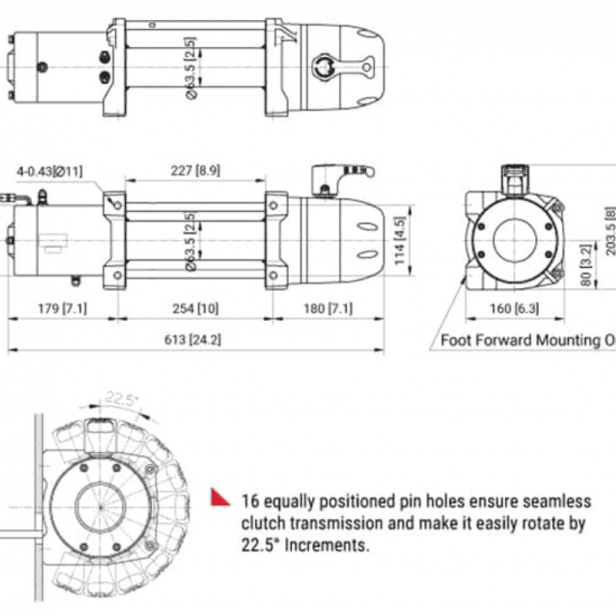 ComeUp Slim 12.5rs βαρούλκο 5,6 τόνων βαρέως τύπου με συνθετικό σχοινί και BossHook M για ανάκτηση οχήματος εκτός δρόμου