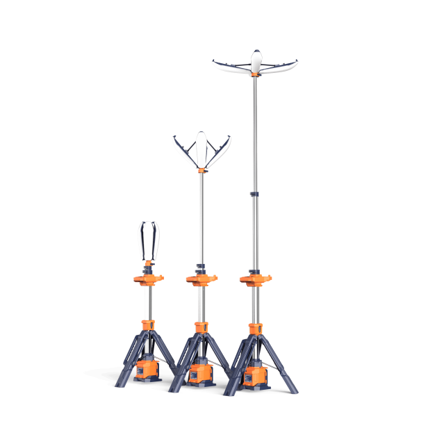 G-Comin PL-200 folding light tower, Petal Light Tower G-Comin PL-200, G-Comin PL-200 folding light tower up to 1100 m², portable lighting G-Comin PL-200, outdoor folding light tower G-Comin PL-200