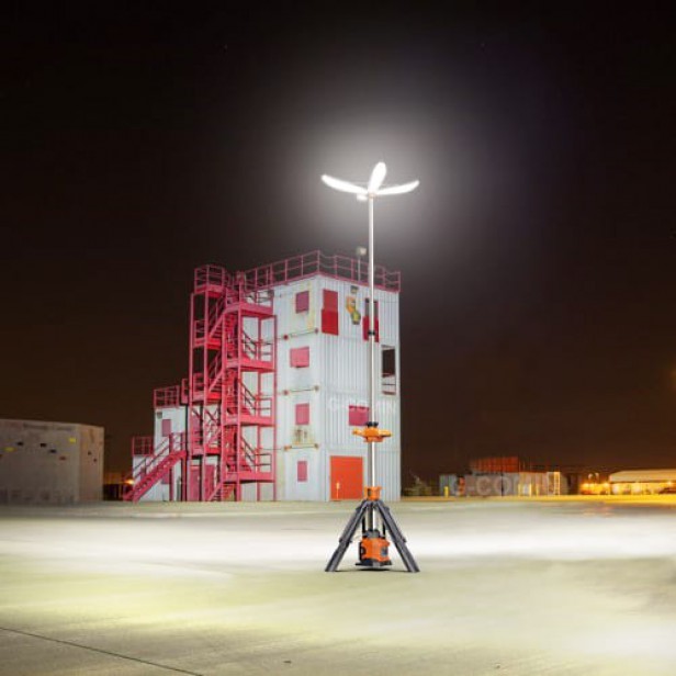 G-Comin PL-200 folding light tower, Petal Light Tower G-Comin PL-200, G-Comin PL-200 folding light tower up to 1100 m², portable lighting G-Comin PL-200, outdoor folding light tower G-Comin PL-200