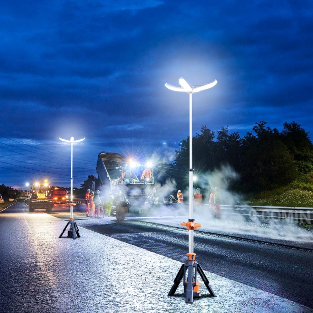 G-Comin PL-200 folding light tower, Petal Light Tower G-Comin PL-200, G-Comin PL-200 folding light tower up to 1100 m², portable lighting G-Comin PL-200, outdoor folding light tower G-Comin PL-200