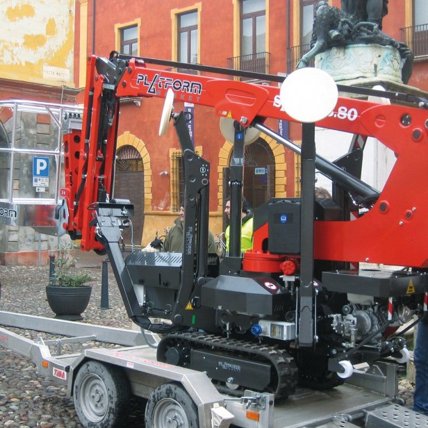 Platform Basket Spider 13.65, tracked spider lift 13.65, self-propelled spider boom lift, Platform Basket 13.65 crawler lift