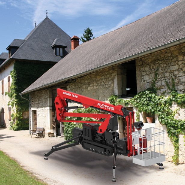 Platform Basket Spider 18.95, tracked spider lift 18.95, self-propelled spider boom lift 18.95, Platform Basket 18.95 crawler lift