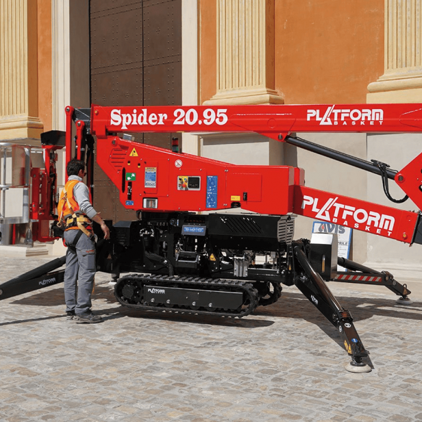 Platform Basket Spider 20.95, tracked spider lift 20.95, self-propelled spider boom lift 20.95, Platform Basket 20.95 crawler lift
