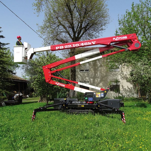 Platform Basket Spider 22.10.46 kV καλαθοφόρο αράχνη, ερπυστριοφόρο Spider 22.10 46kV, μονωμένο spider lift 46 kV, Platform Basket 22.10 46kV