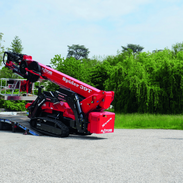 Platform Basket Spider 39 T, tracked spider lift 39 T, self-propelled spider boom lift 39 T, Platform Basket 39 T crawler lift