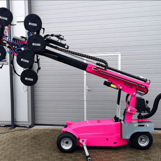 Befard XC820.1, wheeled glass installation robot, vacuum manipulator 820 kg, glass installation robot, radio remote control, suction cups