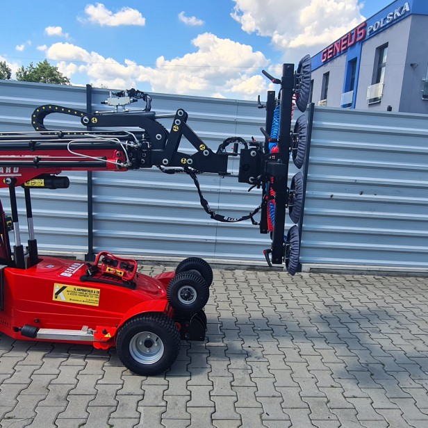 Befard XC820.3, τροχοφόρο ρομπότ τζαμιών, vacuum manipulator 820 kg, ρομπότ τοποθέτησης τζαμιών, τηλεχειρισμός, suction cups