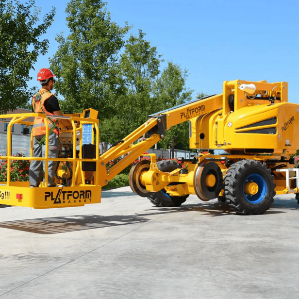 Platform Basket RR 14/400 Rail Boom Lift for safe work on railway tracks Platform Basket RR 14/400 Boom Lift for railway maintenance Platform Basket RR 14/400 Rail Boom Lift with 400 kg capacity