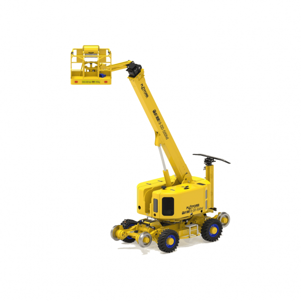 Platform Basket RR 19/500 Rail Boom Lift for safe work on railway tracks Platform Basket RR 19/500 Boom Lift for railway maintenance Platform Basket RR 19/500 Rail Boom Lift with 500 kg capacity