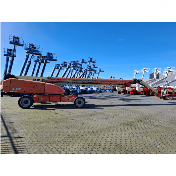 Telescopic Self-Propelled Boom Lift JLG 1850SJ, JLG 1850SJ diesel boom lift 58.56m, JLG 1850SJ aerial work platform, JLG 1850SJ telescopic boom lift construction equipment, JLG 1850SJ professional boom lift, available for rental