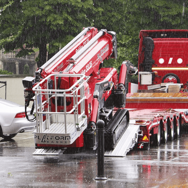Platform Basket Spider 33.15/300 Tracked Hybrid Spider Aerial Work Platform up to 32.40m 300kg | Available for Rent OUR RENTAL FLEET