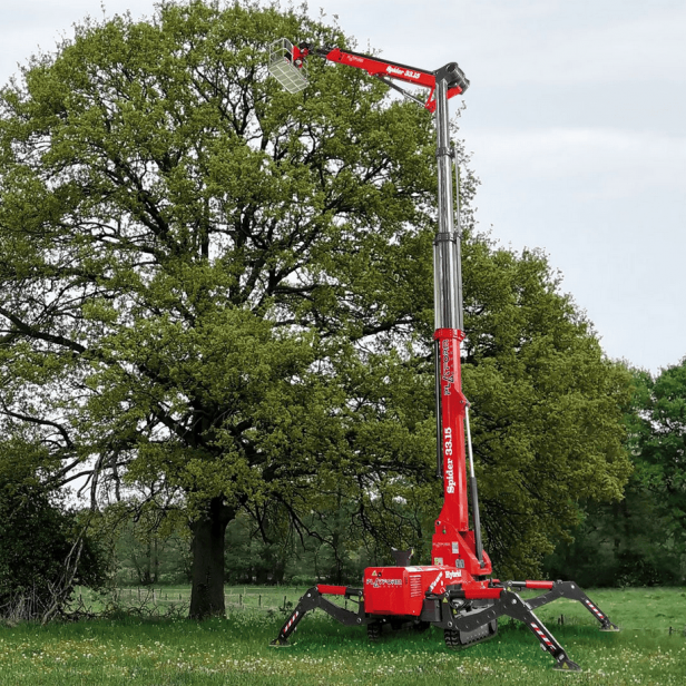 Platform Basket Spider 33.15/300 Tracked Hybrid Spider Aerial Work Platform up to 32.40m 300kg | Available for Rent OUR RENTAL FLEET