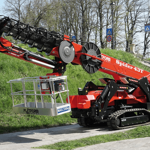 Platform Basket Spider 43T tracked hybrid spider lift, Spider Lift Platform Basket 43T, Platform Basket Spider 43T tracked spider lift, Platform Basket Spider 43T aerial platform, Spider 43T tracked aerial work platform, Hybrid Spider Basket 43T