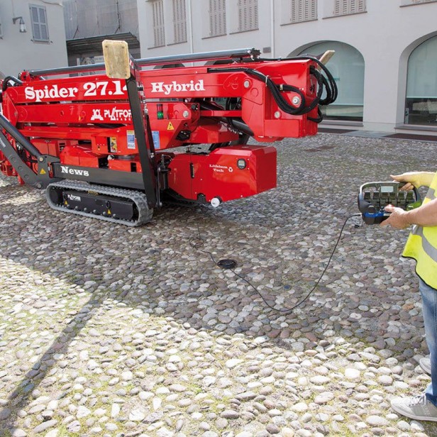 Platform Basket Spider 27.14 articulated tracked spider lift, Spider Lift Platform Basket 27.14, Platform Basket Spider 27.14 tracked spider lift, Platform Basket Spider 27.14 aerial platform, Spider 27.14 articulated aerial work platform, Articulated Hyb