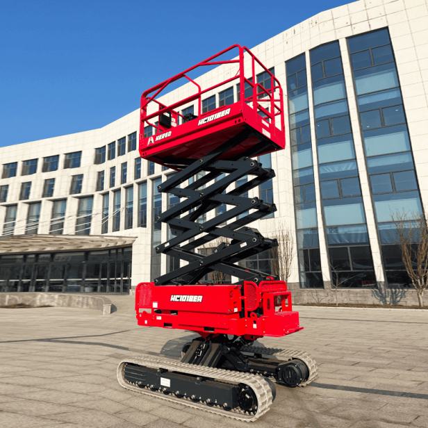 HERED HC1018EA HERED HC1018EA, ερπυστριοφόρο ψαλιδωτό ανυψωτικό, HERED HC1018EA crawler scissor lift, HERED HC1018EA με αυτόματη οριζοντίωση, ηλεκτρικό ερπυστριοφόρο ανυψωτικό HERED, πλατφόρμα εργασίας HERED HC1018EA