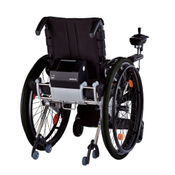 AAT MAX‑E Black Edition | Add-on electric power assist system with joystick for wheelchairs | 160 kg AAT MAX‑E Black Edition | Add-on electric power assist system with joystick for wheelchairs | 160 kg