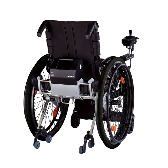 AAT MAX‑E Black Edition | Add-on electric power assist system with joystick for wheelchairs | 160 kg AAT MAX‑E Black Edition | Add-on electric power assist system with joystick for wheelchairs | 160 kg - Kapountalis