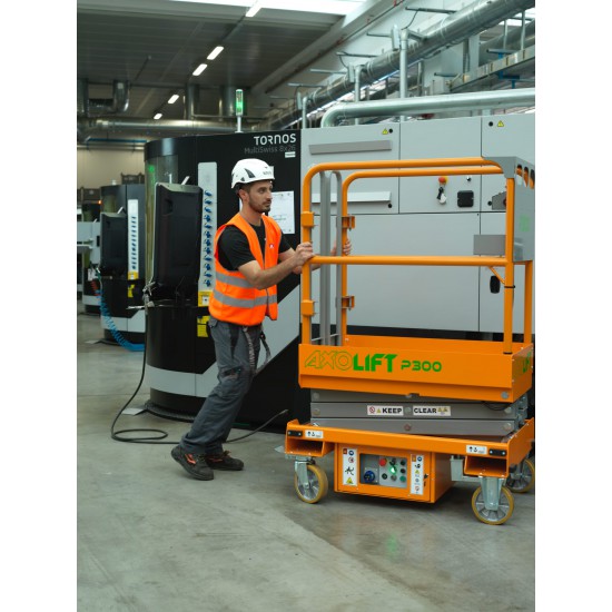 AXOLIFT P300 | Push Around Low Level Access Scissor Lift | 240 kg | 4.95 m - Kapountalis