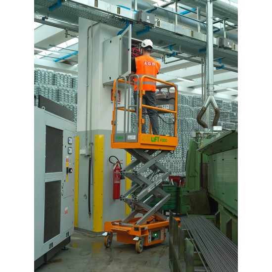 AXOLIFT P300 | Push Around Low Level Access Scissor Lift | 240 kg | 4.95 m - Kapountalis