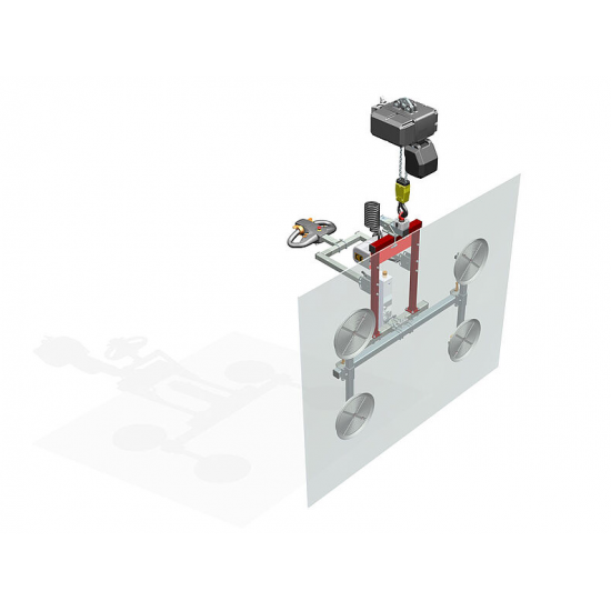 GLASS VACUUM UGL2 WITH ROTATION & CHAIN HOIST FOR LIFTING UP TO 2M 500KG GLASS VACUUM UGL2 WITH ROTATION & CHAIN HOIST FOR LIFTING UP TO 2M 500KG - Kapountalis