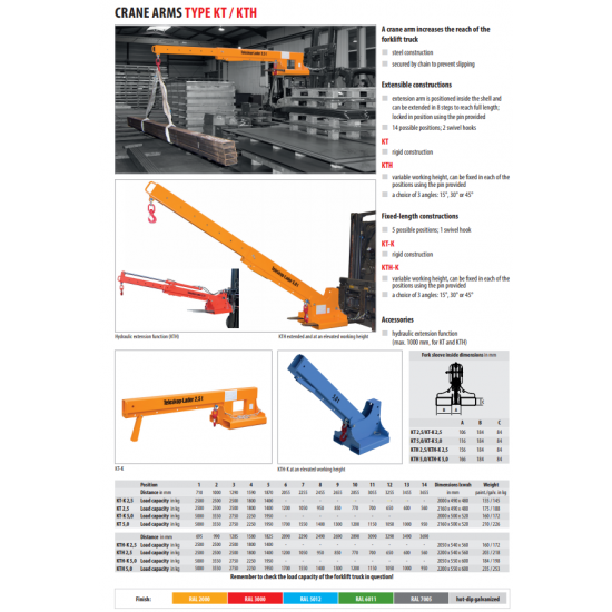 BAUER EXTENDABLE CRANE ARM TELESCOPIC LOADER FOR FORKLIFTS KTH -5000KG BAUER EXTENDABLE CRANE ARM TELESCOPIC LOADER FOR FORKLIFTS KTH -5000KG - Kapountalis