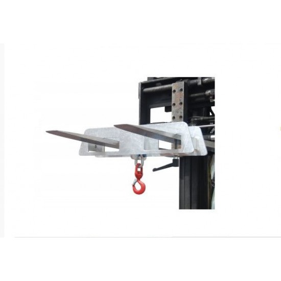 BAUER GALVANIZED CRANE HOOK DOUBLE BASE FOR FORKLIFTS LH-II - 1500KG - Kapountalis
