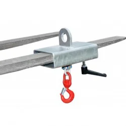 BABAUER GALVANIZED CRANE HOOK SINGLE BASE FOR FORKLIFTS LH-I - 3000KG