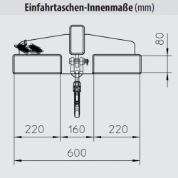 BAUER EXTENDABLE CRANE ARM TELESCOPIC LOADER FOR FORKLIFTS LA25 - 160Μ 1000KG BAUER EXTENDABLE CRANE ARM TELESCOPIC LOADER FOR FORKLIFTS LA25 - 160Μ 1000KG
