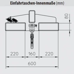 BAUER EXTENDABLE CRANE ARM TELESCOPIC LOADER FOR FORKLIFTS LA25 - 160Μ 1000KG