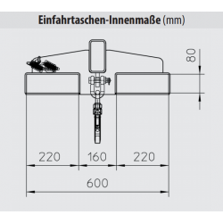 BAUER EXTENDABLE CRANE ARM TELESCOPIC LOADER FOR FORKLIFTS LA25 - 160Μ 1000KG