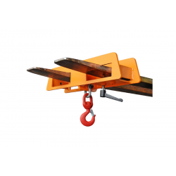 BAUER GALVANIZED CRANE HOOK DOUBLE BASE FOR FORKLIFTS LH-II - 2500KG