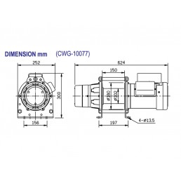 COME UP CWG-10077 | Μονοφασικό βαρούλκο με συρματόσχοινο | 300 kg