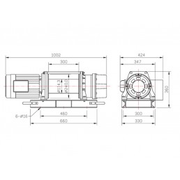 COME UP CWG-500TH | Τριφασικό βαρούλκο συρματόσχοινου | 500 kg