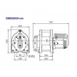 COME UP CWL-200 | Single-phase wire rope winch | 200 kg COME UP CWL-200 | Single-phase wire rope winch | 200 kg