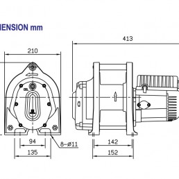 COME UP CWL-200 | Μονοφασικό βαρούλκο συρματόσχοινου | 200 kg