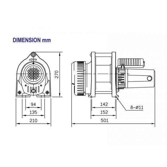 COME UP CWL-301 | Single-phase wire rope winch | 300 kg COME UP CWL-301 | Single-phase wire rope winch | 300 kg - Kapountalis
