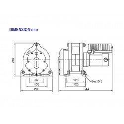 COME UP CWL-80 | Single-phase wire rope winch | 80 kg