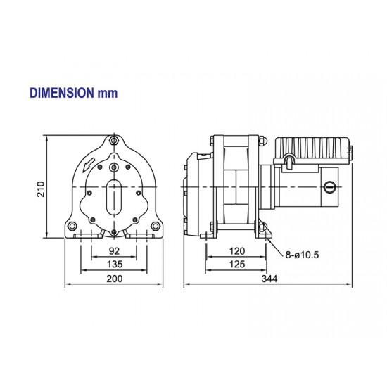 COME UP CWL-80 | Single-phase wire rope winch | 80 kg COME UP CWL-80 | Single-phase wire rope winch | 80 kg - Kapountalis