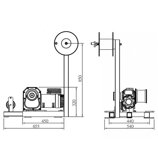 COME UP H-2500 | Cable puller winch | 2500 kg COME UP H-2500 | Cable puller winch | 2500 kg - Kapountalis