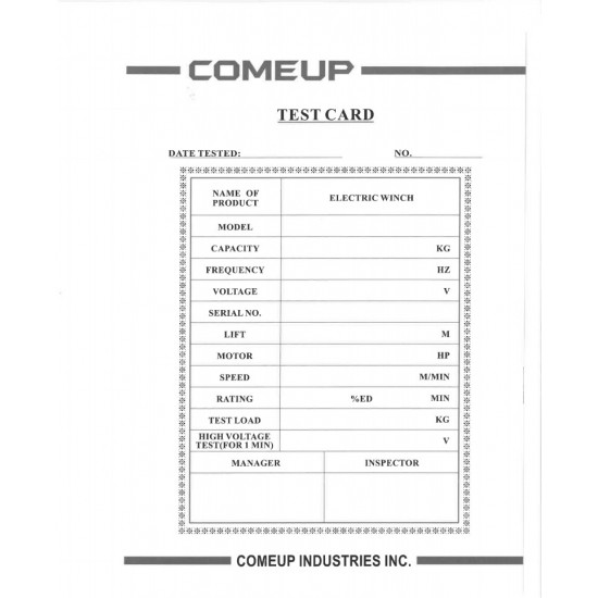 COME UP CP-750T | Τριφασικό βαρούλκο συρματόσχοινου | 750 kg - Kapountalis