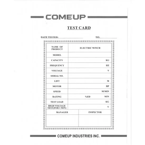 COME UP CWG-34000 | Τριφασικό βαρούλκο συρματόσχοινου | 5000 kg COME UP CWG-34000 | Τριφασικό βαρούλκο συρματόσχοινου | 5000 kg - Kapountalis