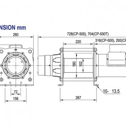 COME UP CP-500T | Three-phase wire rope hoist | 500 kg