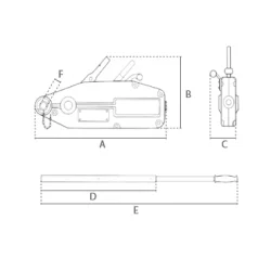  GRIP PULLER WITH ALOUMINIUM CASTING FOR 3,2 WITH OUT WIRE ROPE