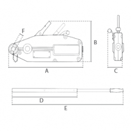  GRIP PULLER WITH ALOUMINIUM CASTING FOR   3,2 WITH OUT  WIRE ROPE